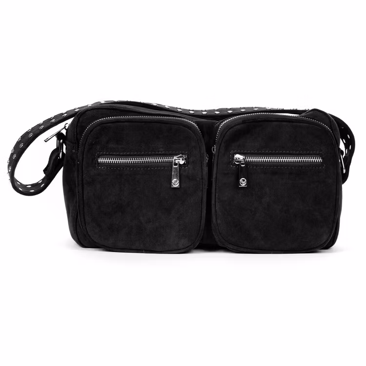 Axelremsväska svart med dragkedja, småfack från NYPD