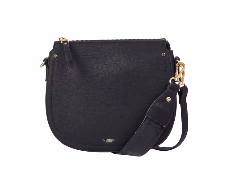 Axelväska svart dubbla axelremmar Ulrika Design 35-1732-1