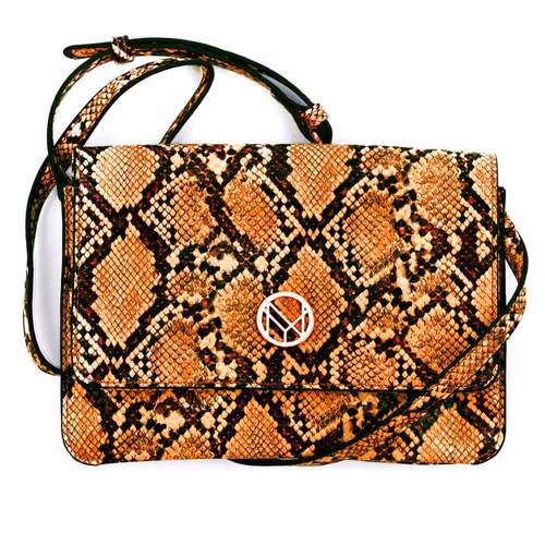Axelväska Ormskinnsmönstrad crossover orange NYPD