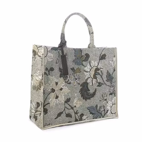 Shoppingkasse Flower Linen, Soft Green, Ceannis