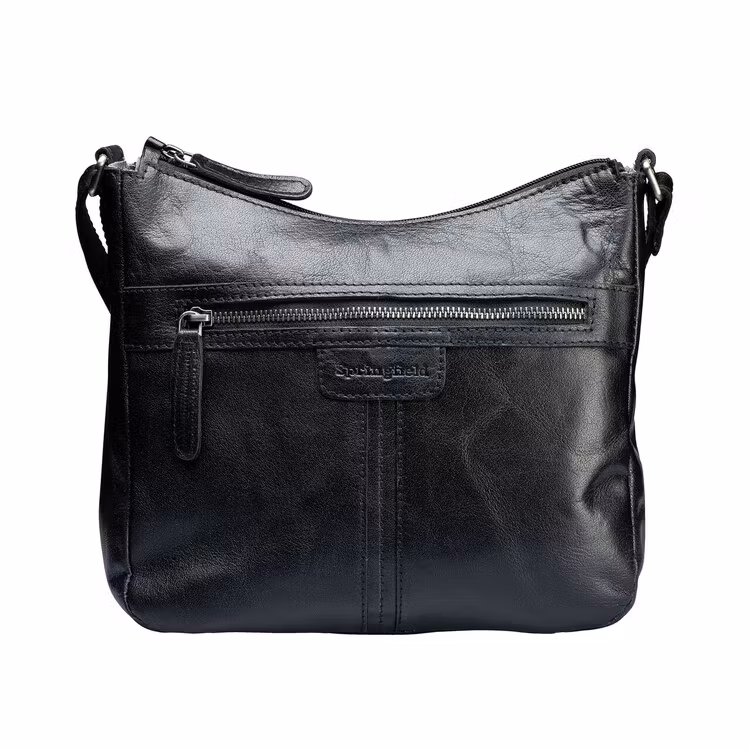 Axelväska svart skinn från Springfield 185