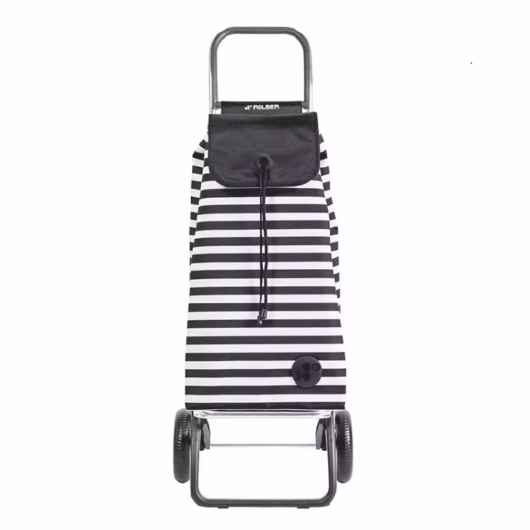 Shoppingvagn Rolser RG Logic Imax Marina svart vit randig