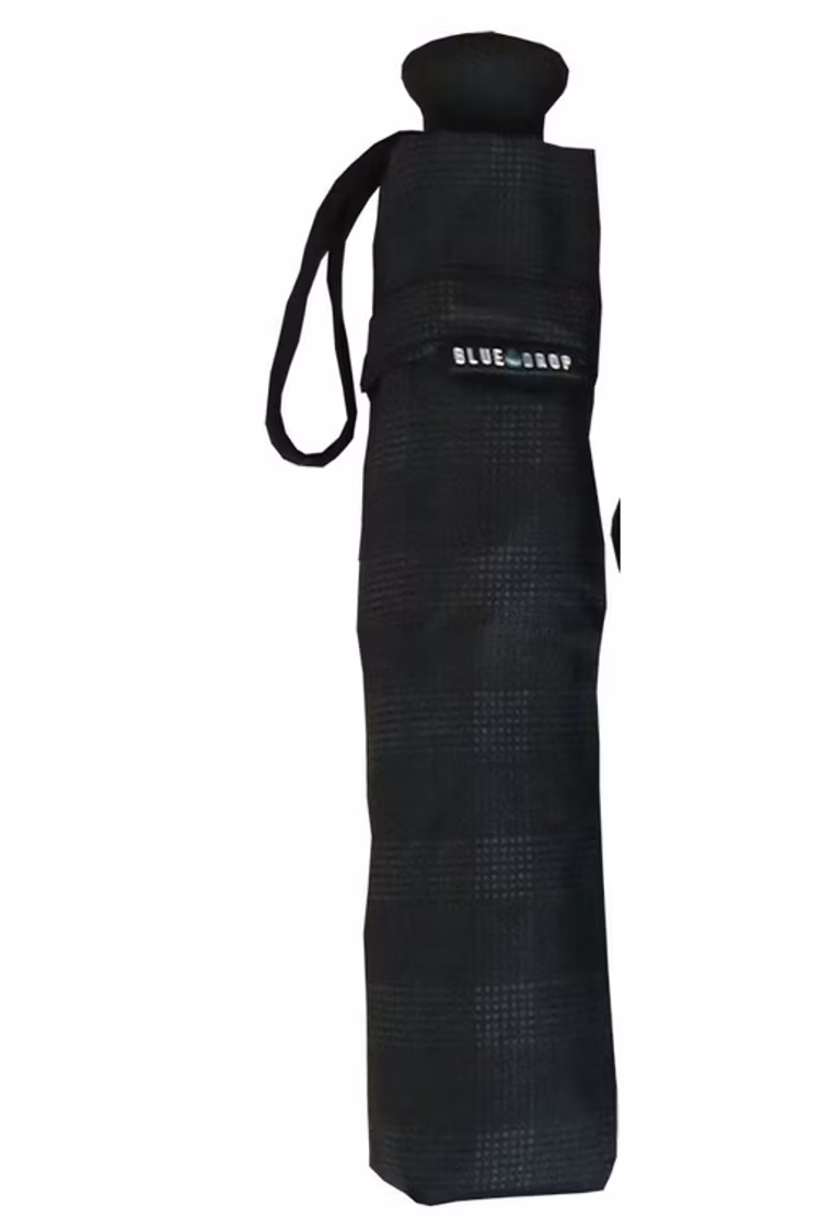 Paraply hopfällbart svart rutigt 161-L