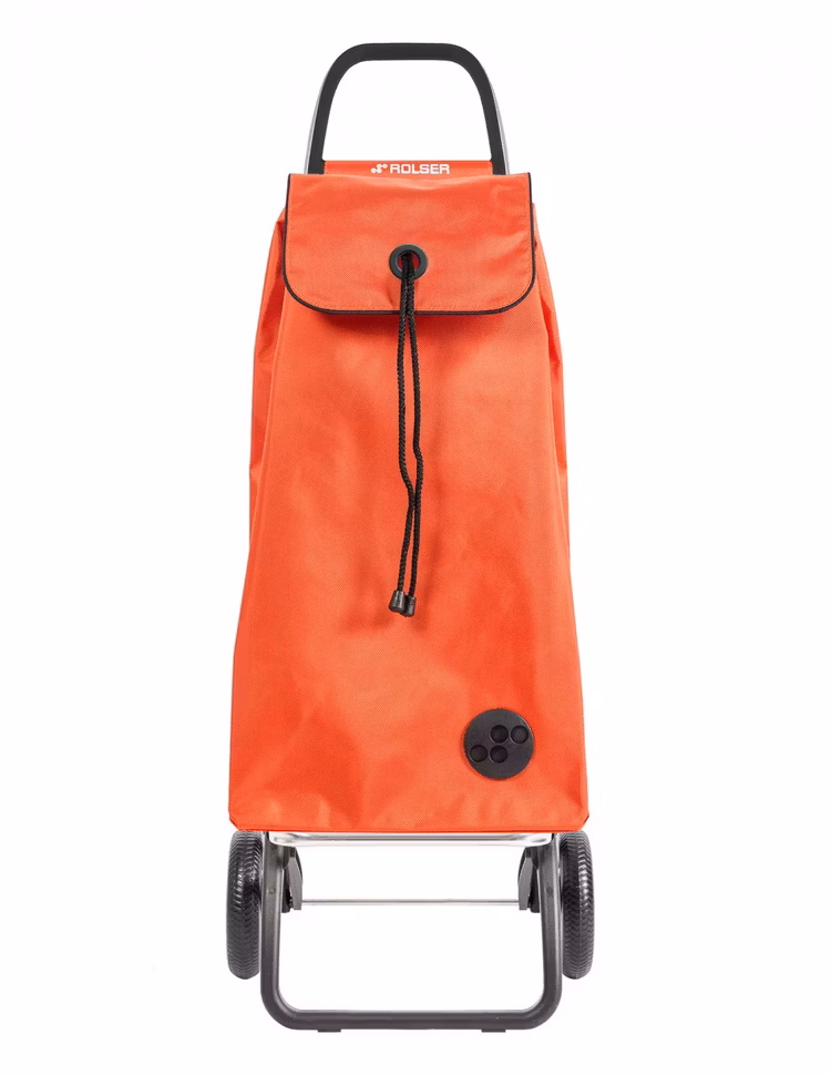 Shoppingvagn 2 hjul från Rolser med väska i färg orange