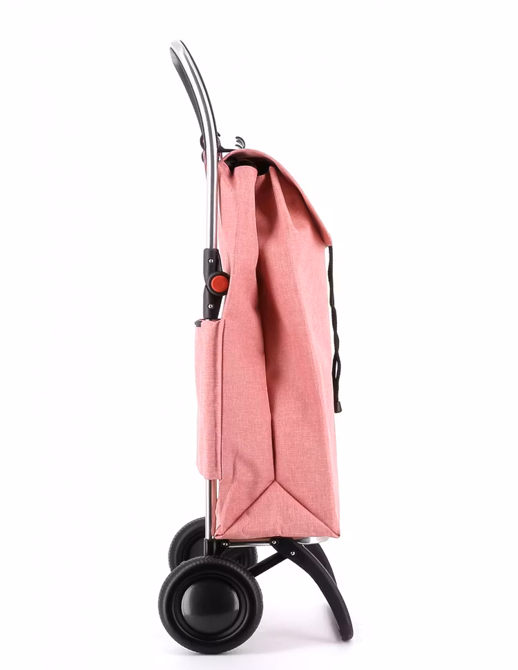 Shoppingväska 2 hjul hopfällbar Rolser Rosa Tweed