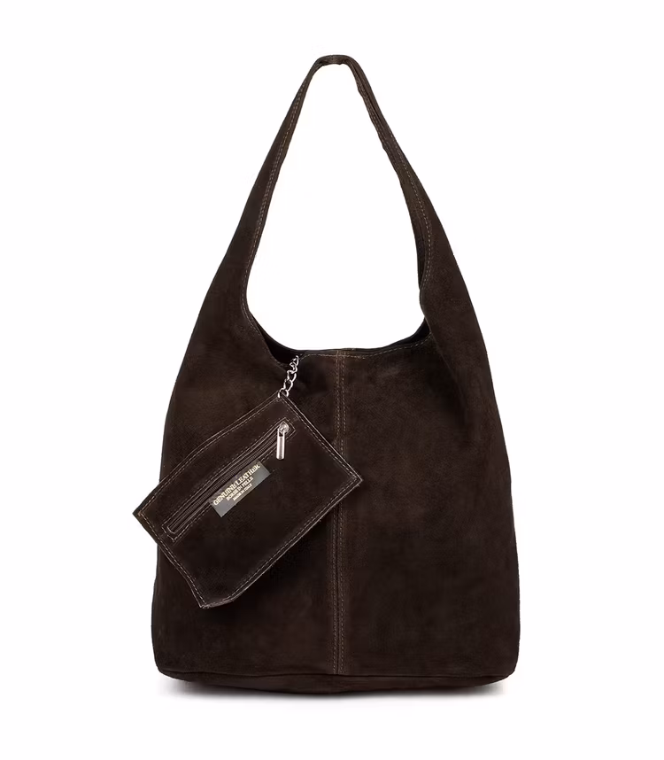 Axelväska Mocka Brun N88