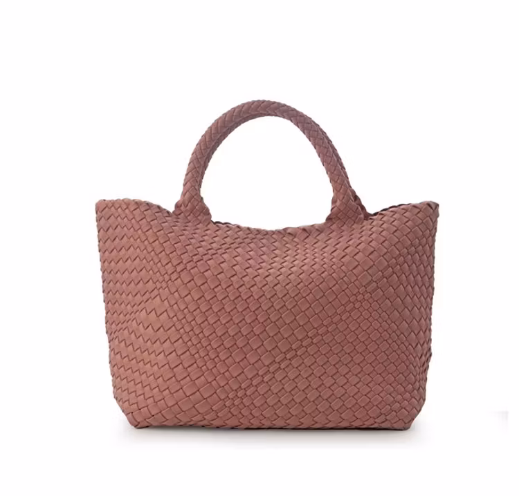 Flätad handväska rosa Ceannis 045093910