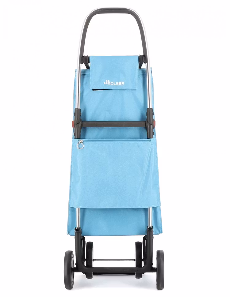 Dramaten väska 2 eller 4 hjul Rolser 4L med väska Imax MF ljusblå
