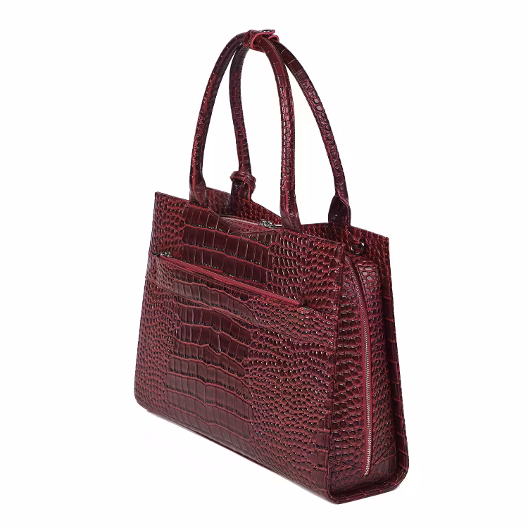 Businessbag Dam - Handväska - från Socha Croco 15,6 tum Burgundy NEW-01