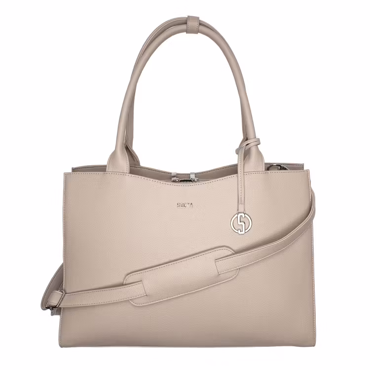 Handväska Dam med axelrem Straight Line Vanilj 15.6 Socha Design SO-072 baksida