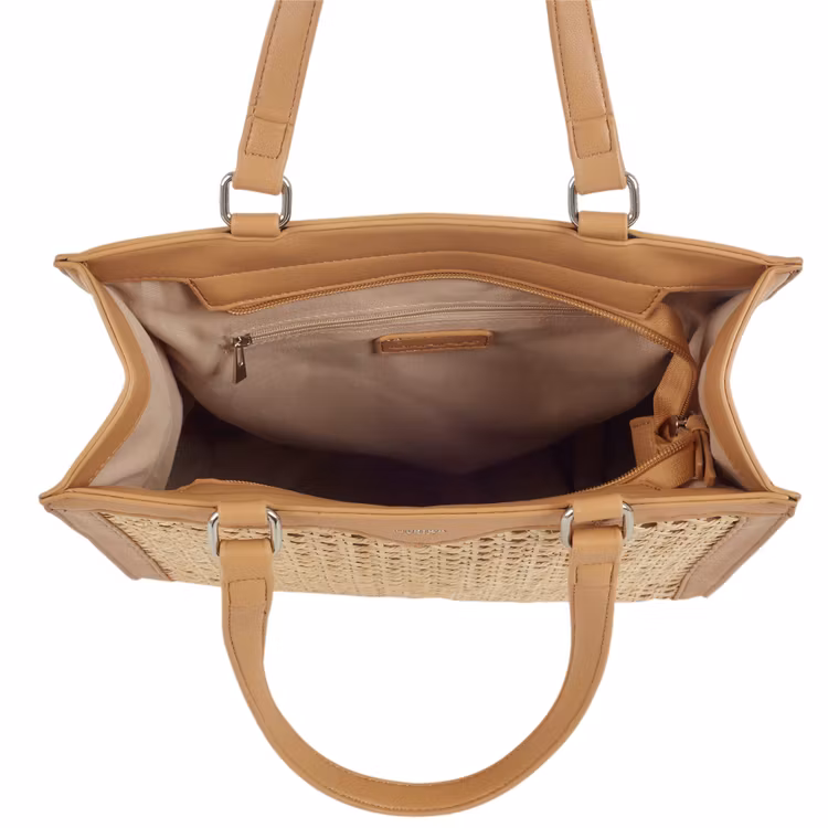 Flätad rotting väska Ulrika Design svart 35-6092-1 insida