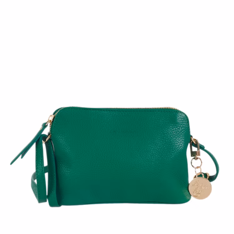 Axelremsväska halvmåne skinn grön Ulrika Design 08-8009