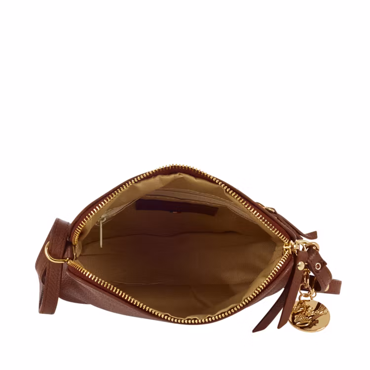 Axelremsväska halvmåne skinn Brun Ulrika Design 08-8009-55 insida