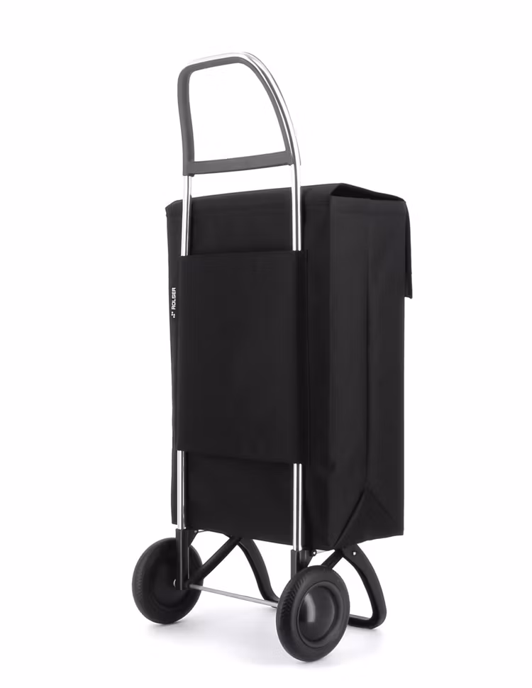 Dramaten väska på 2 hjul väska Jean svart i LN från Rolser snett bakifrån