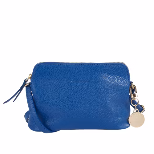 Axelremsväska halvmåne skinn kornblå Ulrika Design 08-8009