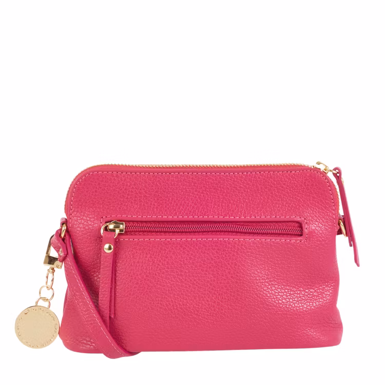 Axelremsväska halvmåne skinn kornblå Ulrika Design 08-8009