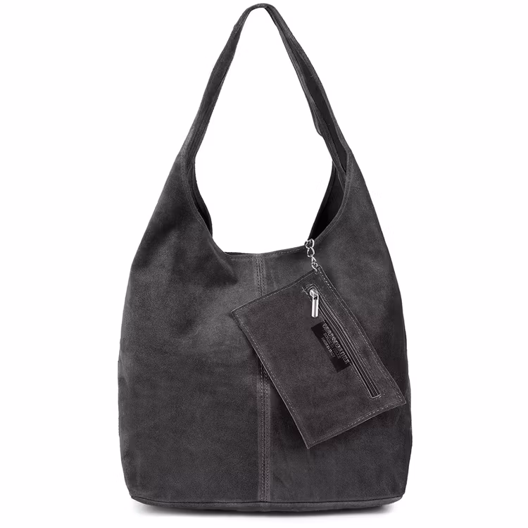 Axelväska Mocka MörkGrå N88