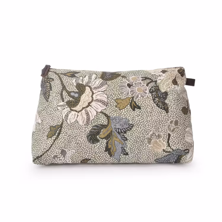 Necessär 3 st | Flower Linen | Soft Green | Ceannis