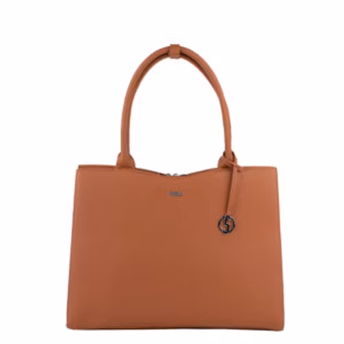 Handväska Dam med axelrem, Midi Cognac 14", Socha Design