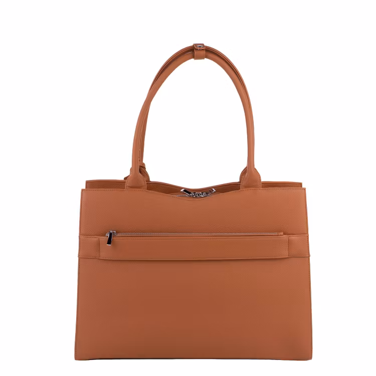 Laptopväska med axelrem, Midi Cognac 14