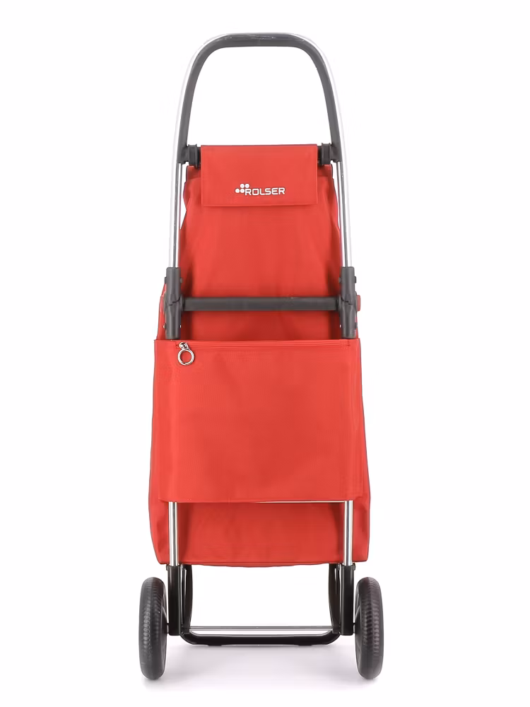 Shoppingvagn Rolser 2L (2 hjul+vikbar) I-Max MF röd bakifrån