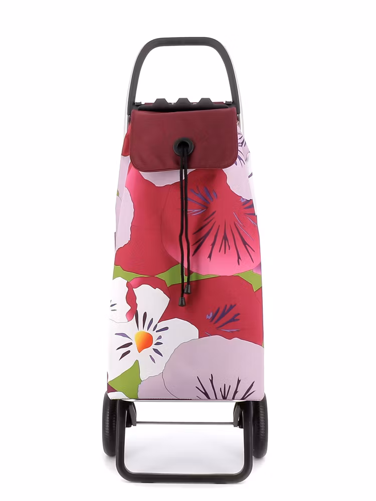 Shoppingvagn Rolser 2L (2 hjul+vikbar) I-Max Taku Rosa Blommig framifrån