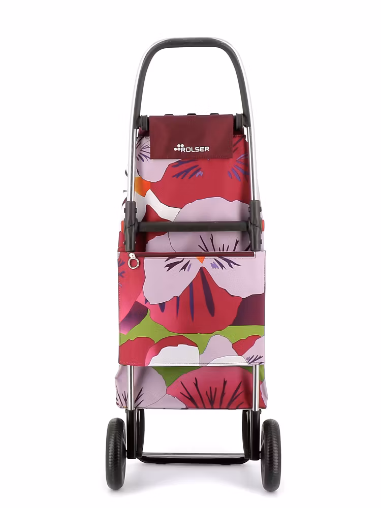 Shoppingvagn Rolser 2L (2 hjul+vikbar) I-Max Taku Rosa Blommig baksida