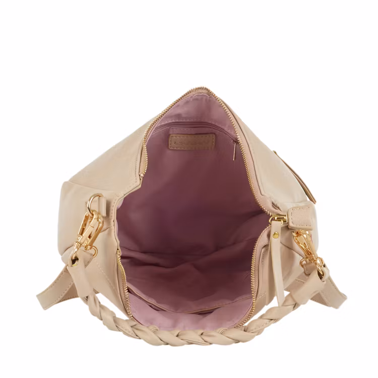 Väska Hobo Beige från Ulrika Design kollektion Fan 35-3270 insida