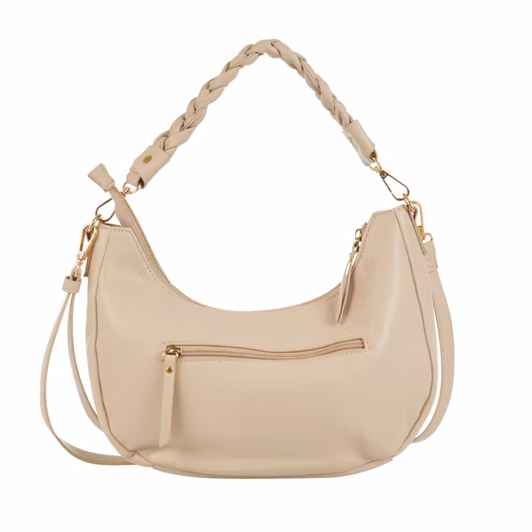 Väska Hobo Beige från Ulrika Design kollektion Fan 35-3270 baksida