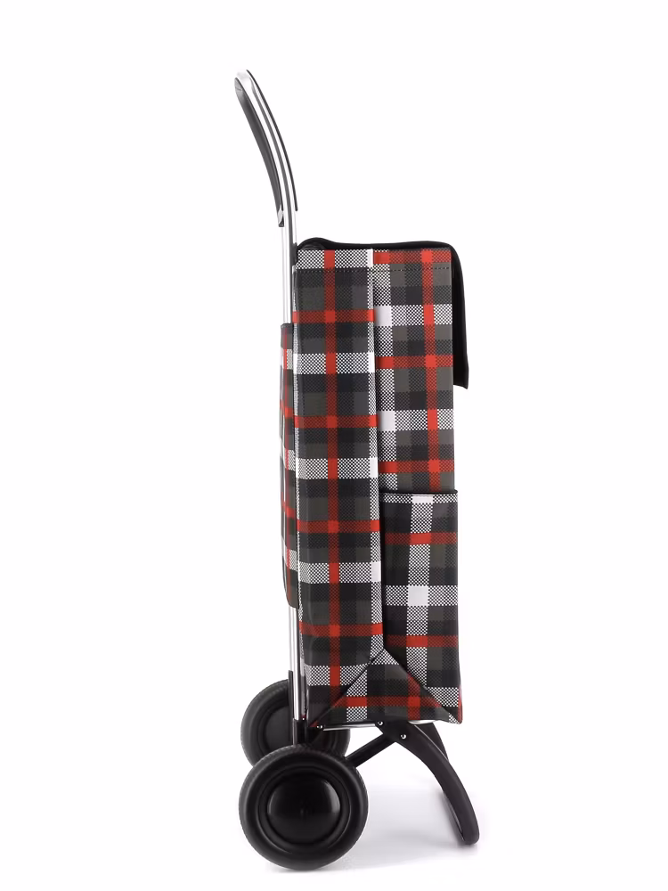 Dramaten väska Rolser RG Scottish röd fyrkantig Retro väska sida