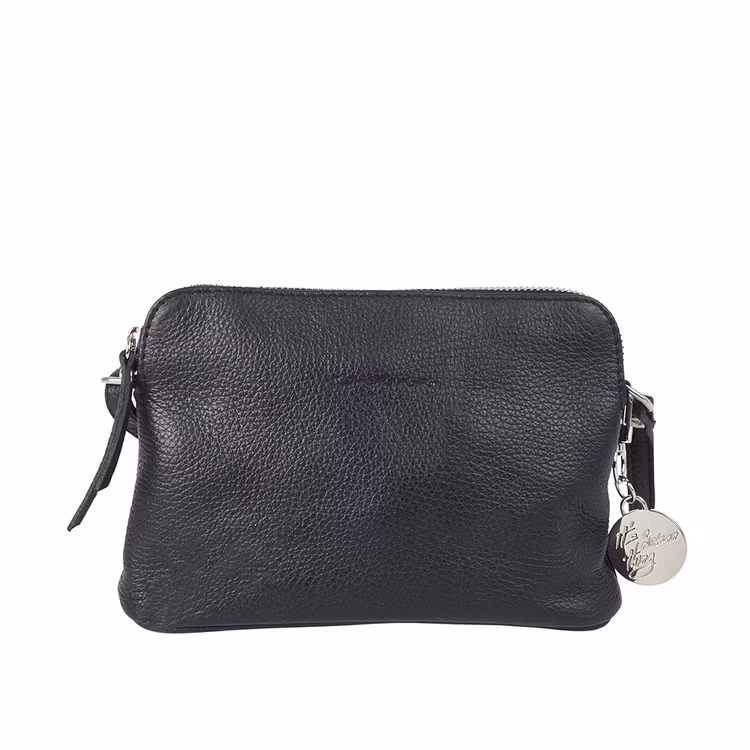 Ulrika Design Väska Axelremsväska halvmåne skinn svart  08-8009