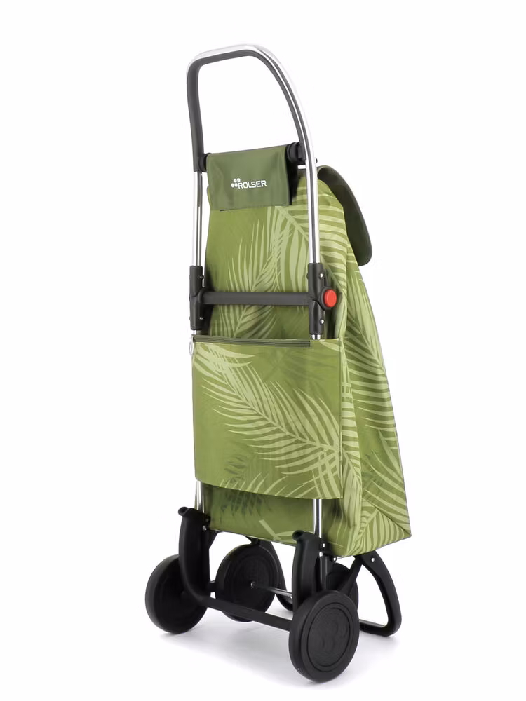Shoppingvagn Rolser 4L Costa Rica Grön snett bakifrån