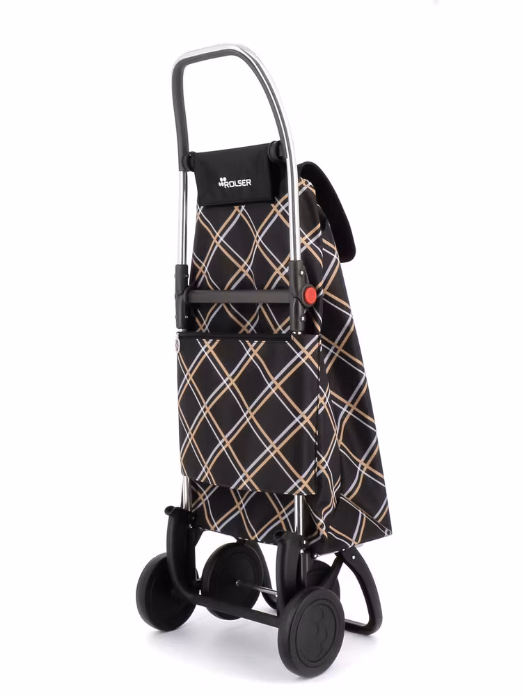 Shoppingvagn Rolser 4L Chiara Svart snett bakifrån