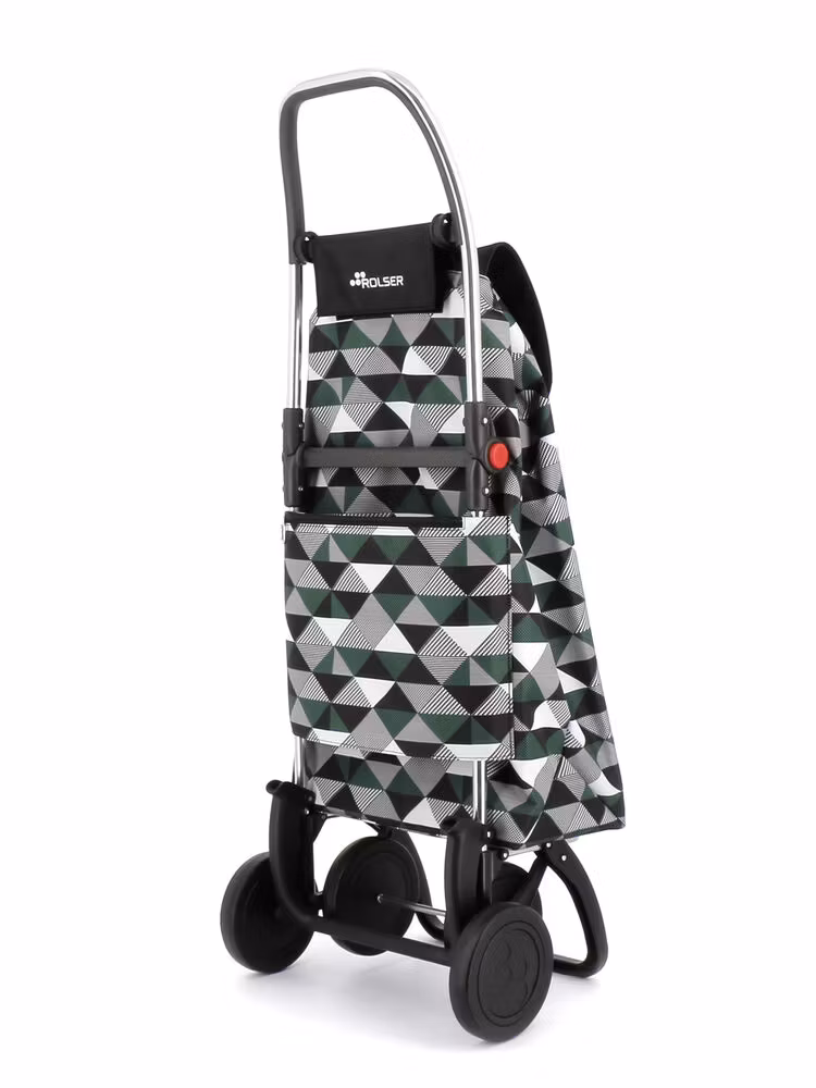 Shoppingvagn Rolser 4L Sahara Grön snett bakifrån