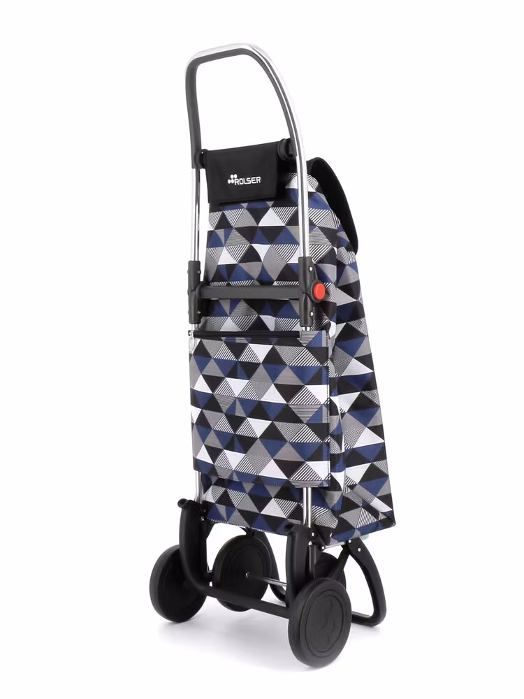 Shoppingvagn Rolser 4L Sahara Blå snett baikifrån