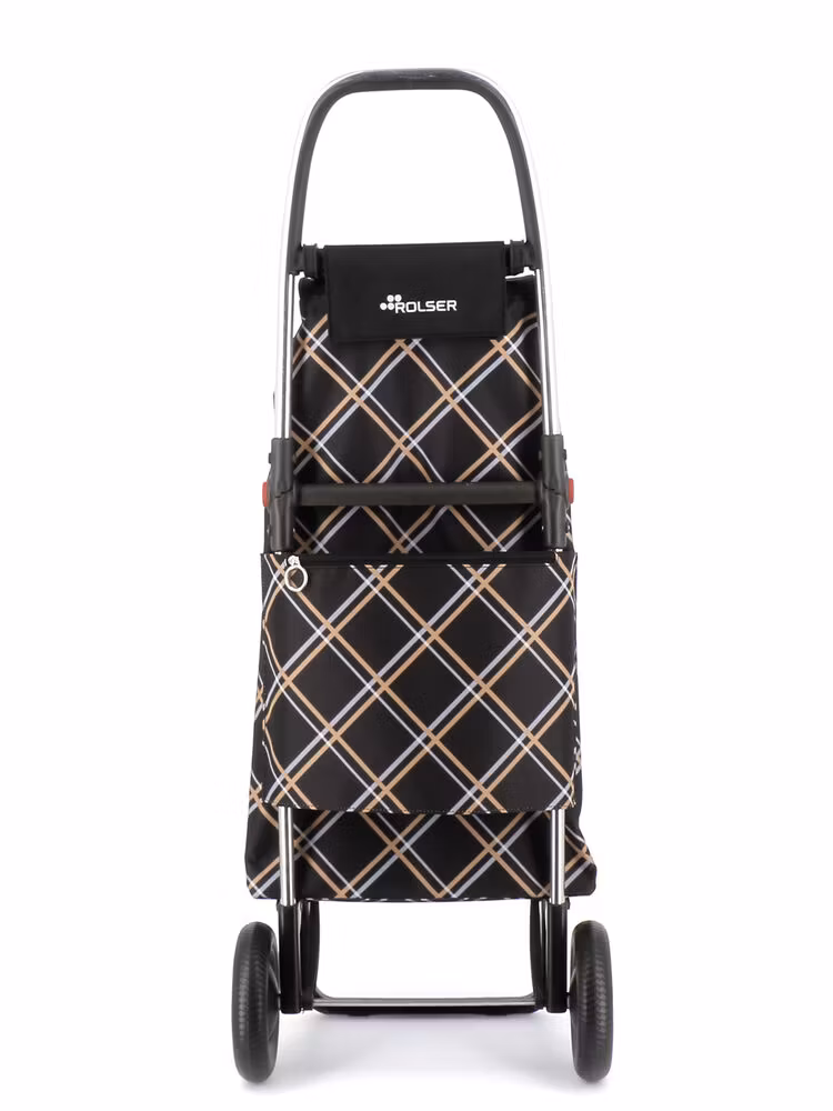 Shoppingvagn Rolser 2L Chiara svart rutig baksida
