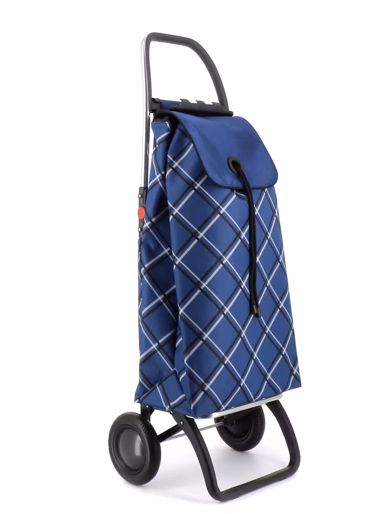 Shoppingvagn Rolser 2L Chiara blå rutig
