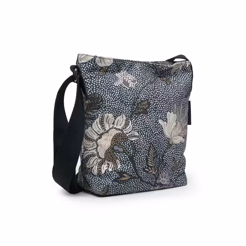 Axelväska Flower Linen, Blå, small, Ceannis