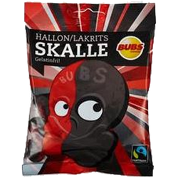 Bubs Hallon/Lakritsskalle 90 g