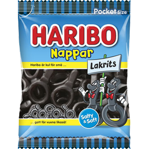 Haribo nappar lakrits