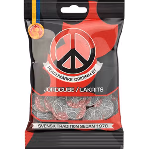 Peacemärke Jordgubb/Lakrits 80