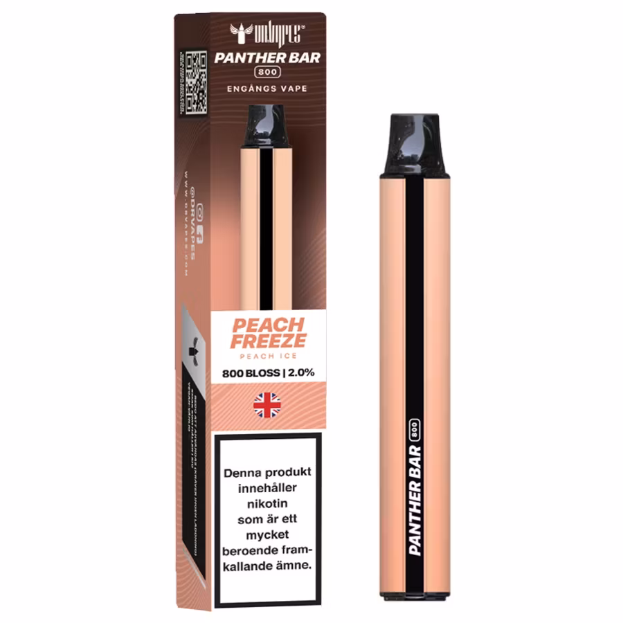 Panther bar peach ice 20mg pod