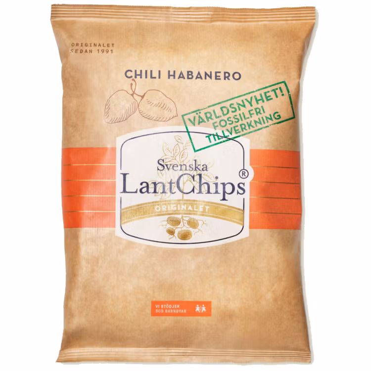 Svensk lantchips chili habanero 40g