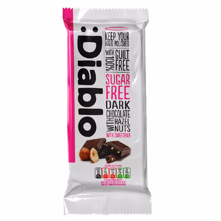 Diablo stevia milk chocolate hazelnut 75g