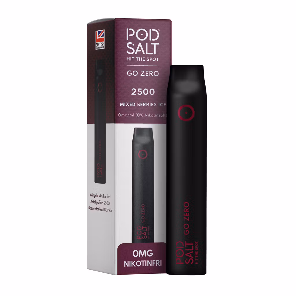 Podsalt go zero 2500 mixed berries ice 0mg