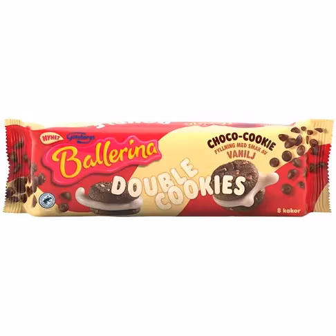 Ballerina double cookies vanilj 168g