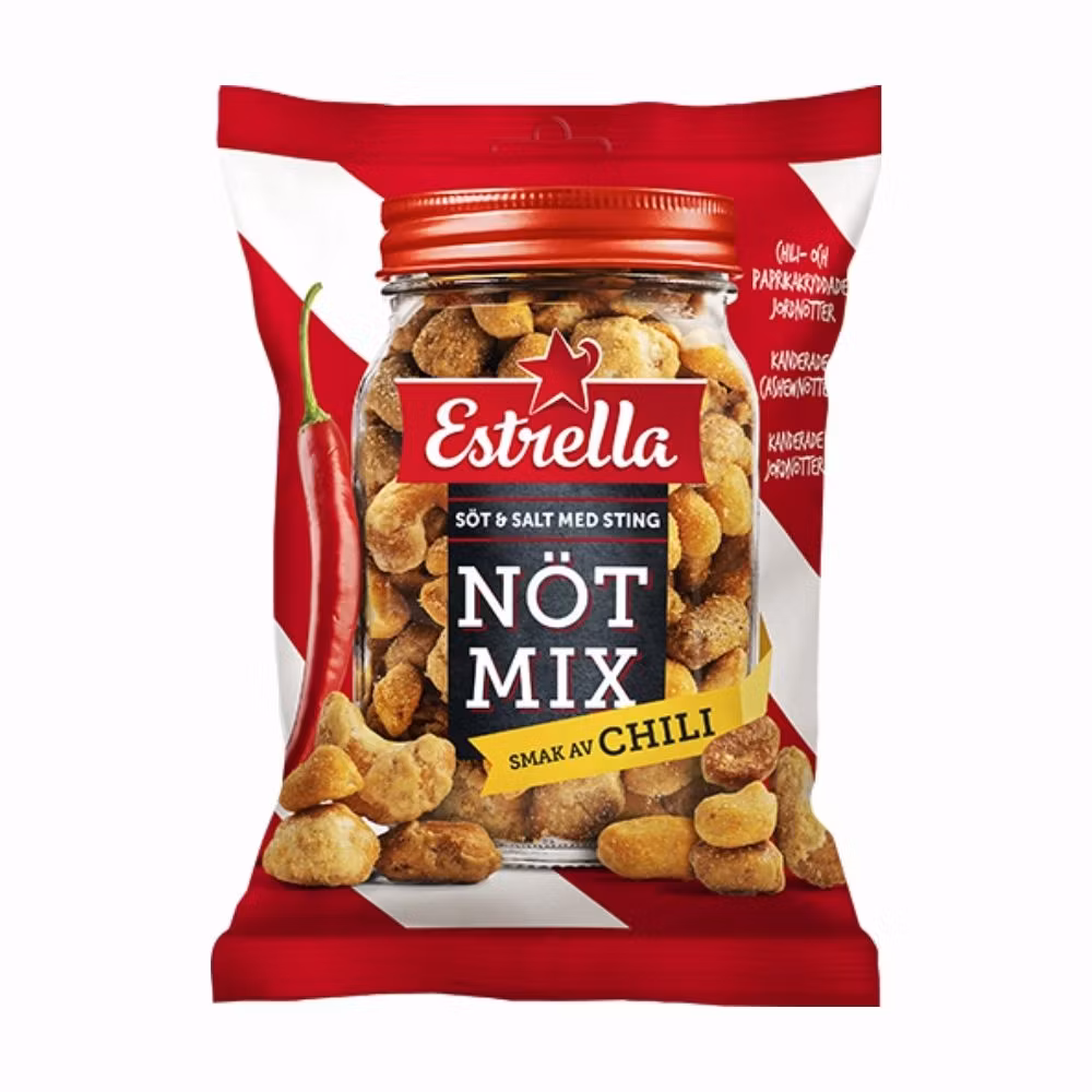 Estrella Nötmix chilli 175g
