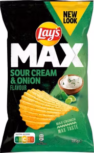 Lays max sourcream & onion 185g