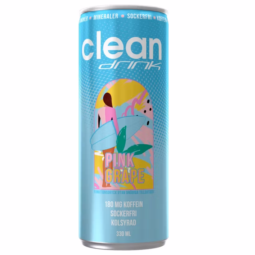 Clean drink pink grape 33cl