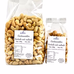 Cashewnötter rostade och saltade
